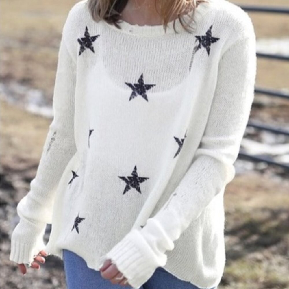 Wooden ships star sweater